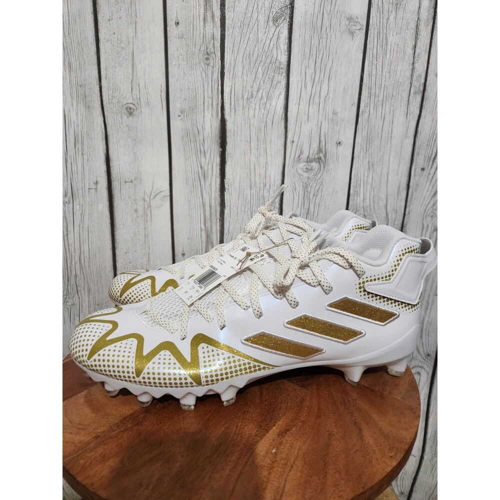 New Adidas Football Cleats Mens Size 12 "Freak 22" White Gold Metallic - GW3420